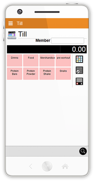 Virtual till shown on smartphone